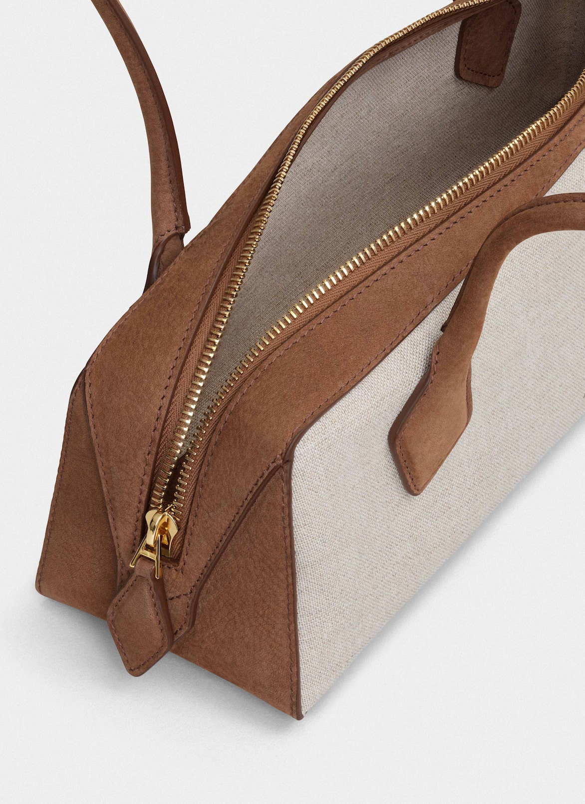 LE TECKEL MEDIUM BAG IN CANVAS AND NUBUCK ALAÏA UMBER LE TECKEL MEDIUM BAG IN CANVAS AND NUBUCK